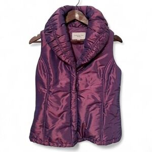 Madison Hill New York Y2K-inspired quilted puffer vest in a rich purple plum